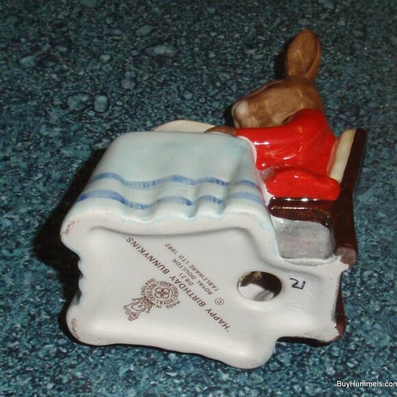 ROYAL DOULTON BUNNYKINS Happy Birthday Music Box DB36 Beatrix Potter Cute Gift! - Picture 10 of 11